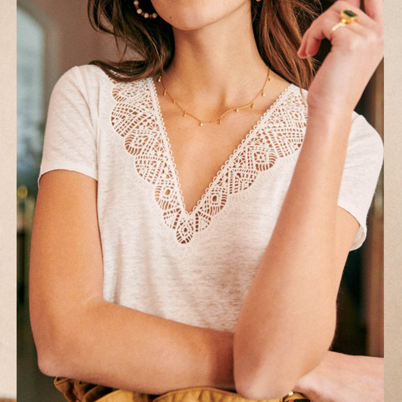 Lace V-Neck Top