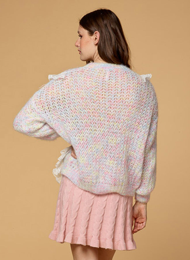 Lace Loose Pullover Knit Sweater
