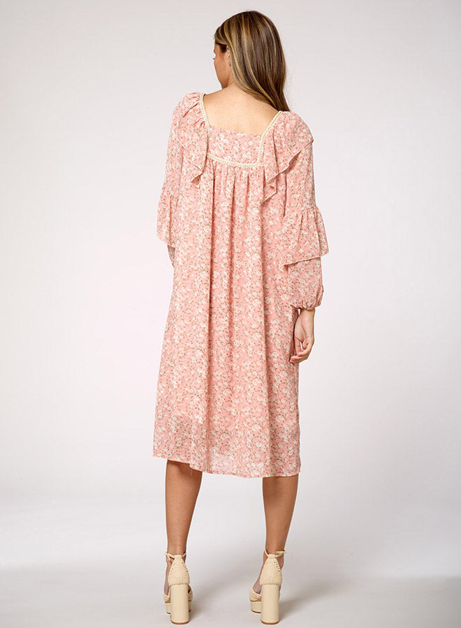 Floral-Print Tiered Dress