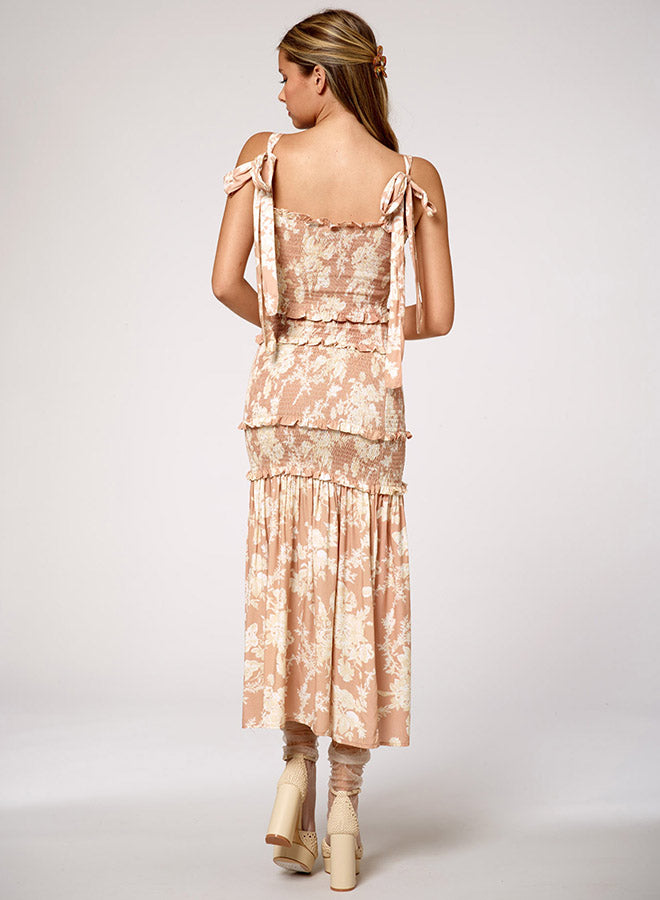 Floral Smocked Slip Dress