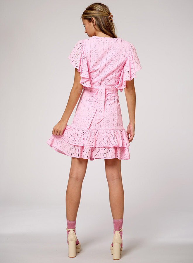 Eyelet Tiered Skirt