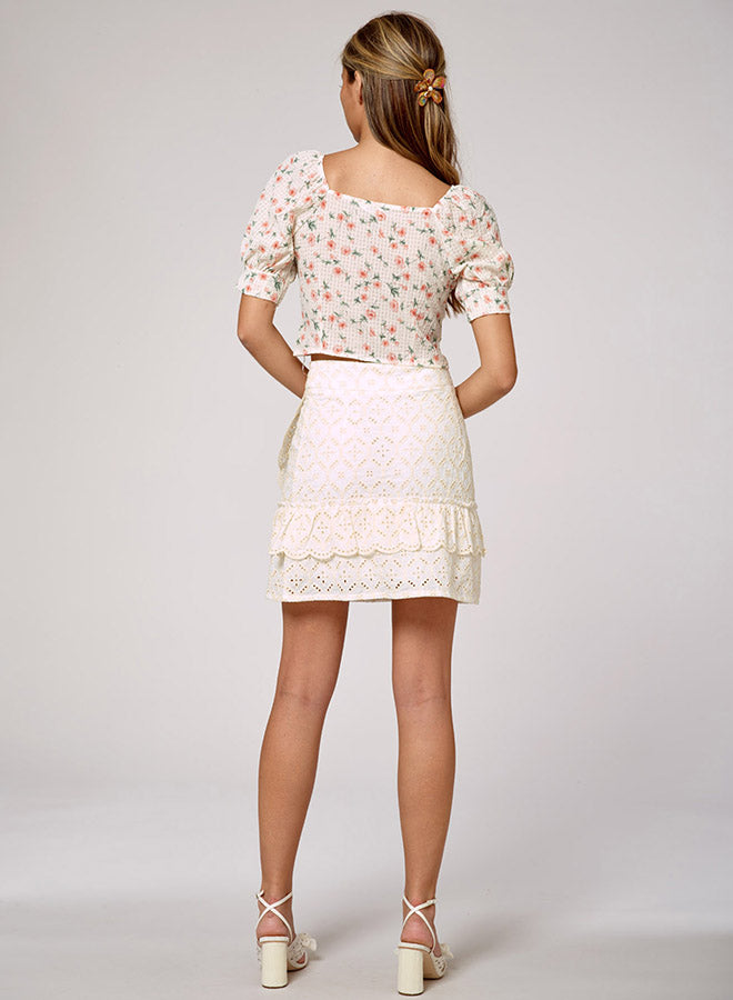 Asymmetric Ruffle A-Line Skirt
