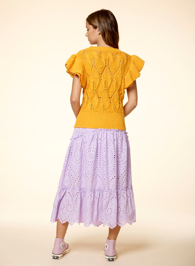 Ruffle Sleeve Sweater Vest