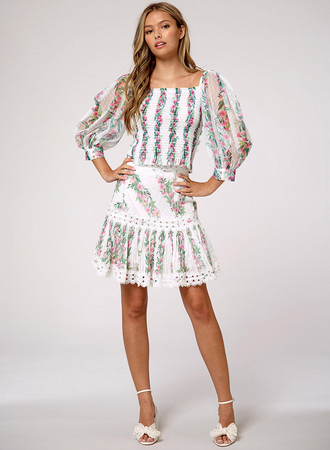 Floral Tiered Crop Top