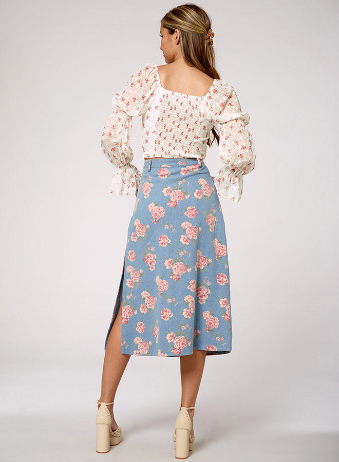 Floral Tie-Front Top