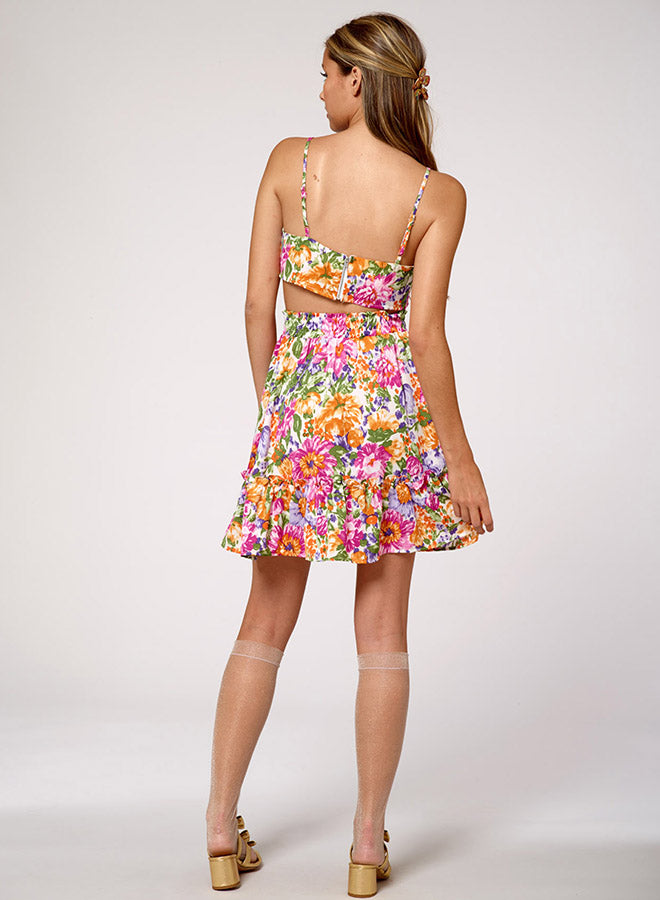 Floral-Print Suspender Vest