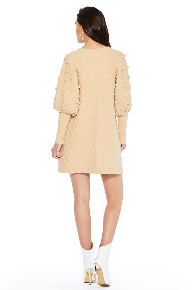 Puff Sleeve Knitted Dress