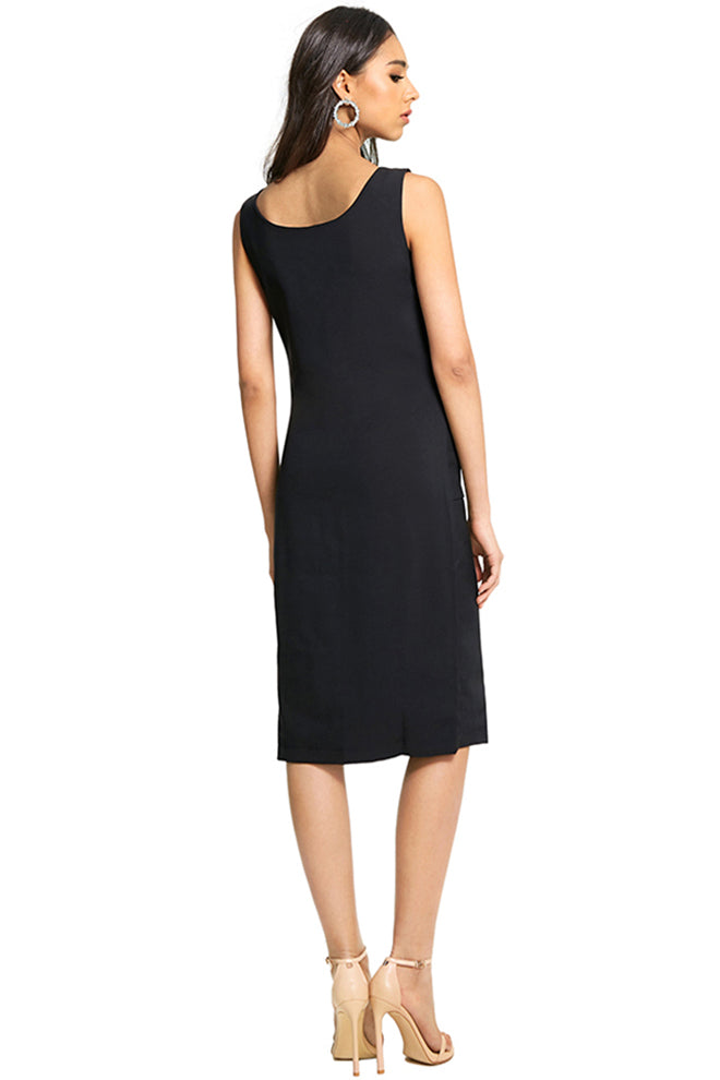Button Front Knitting Slip Dress