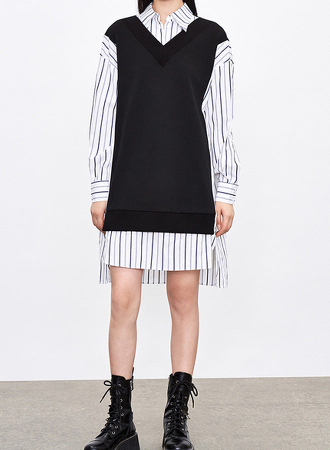 Striped Two-Piece Dress