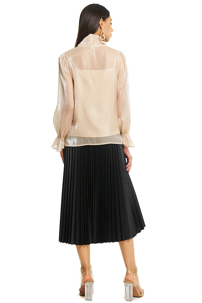 Long Sleeve Collar Tie Shirt