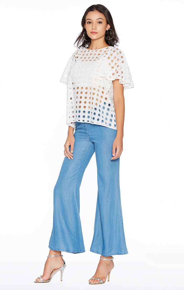 Casual Bell-Bottom Jeans
