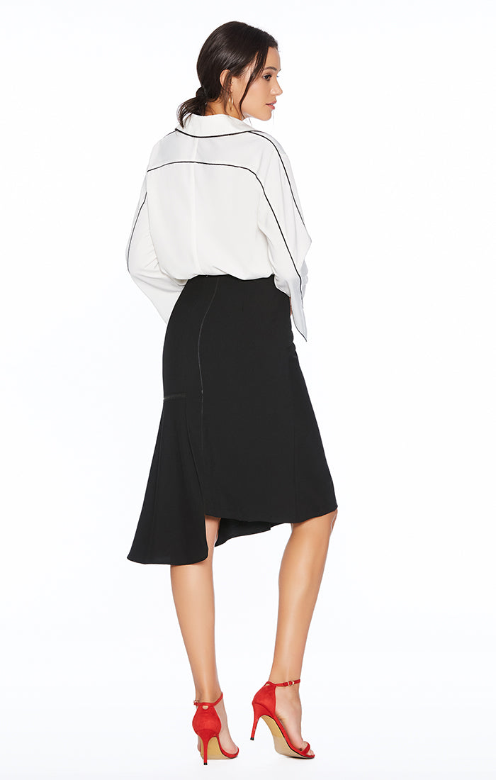 Split Sleeve V-Neck Top