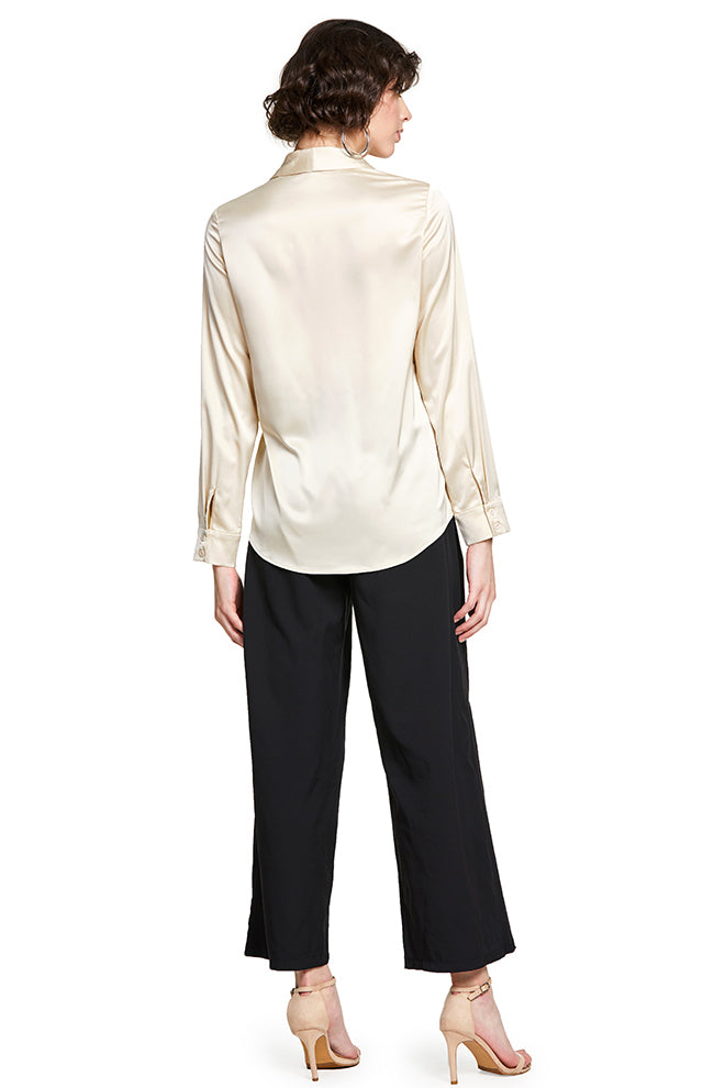 Long Sleeve Loose Tie Front Tops