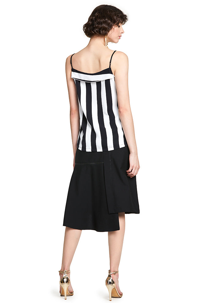 V-Neck Spaghetti Strap Stripe Top
