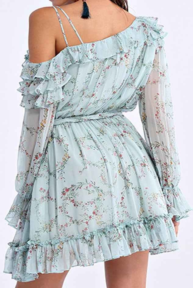 One-Shoulder Ruffle Dress