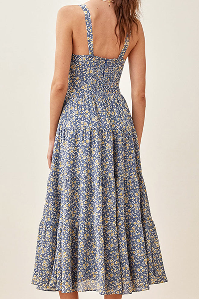 Sleeveless Floral Midi Dress