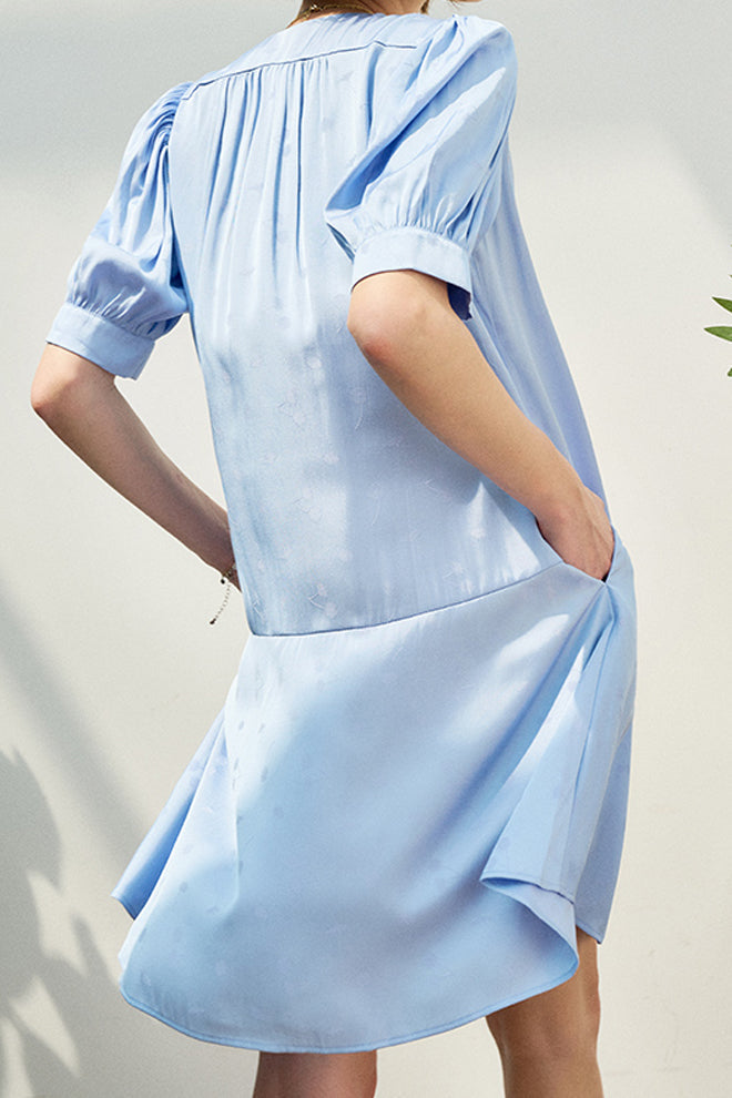 Crinkle Half Sleeve Dress