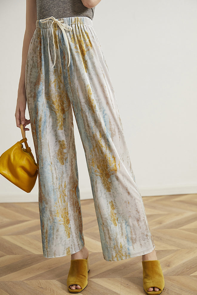 Printed Casual Wide Leg Pants