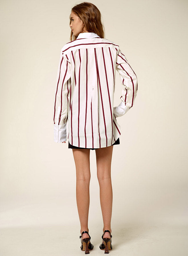 Stripe Long Sleeve Blouse