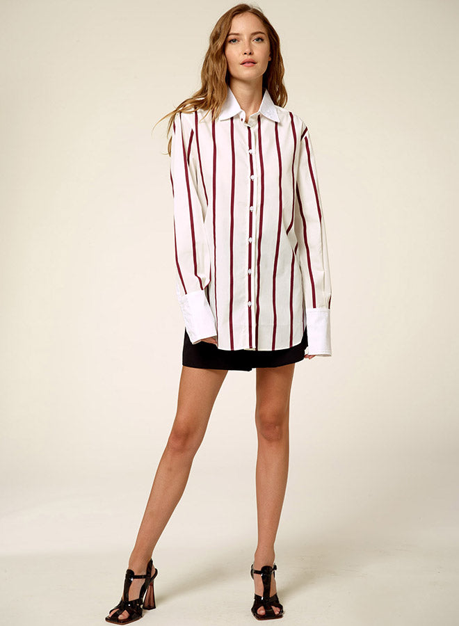 Stripe Long Sleeve Blouse