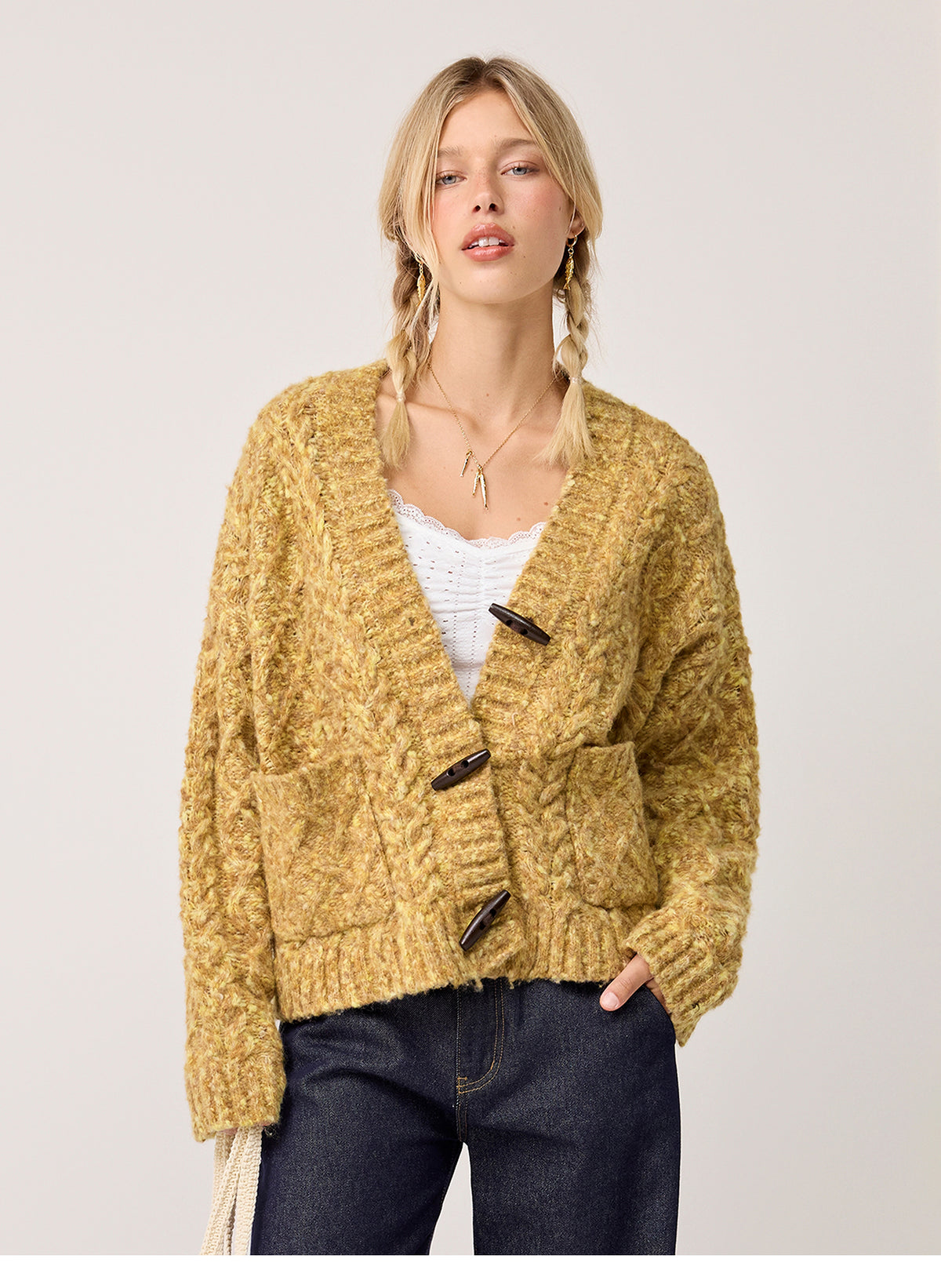 Chunky Knitted Thick Cardigan‌