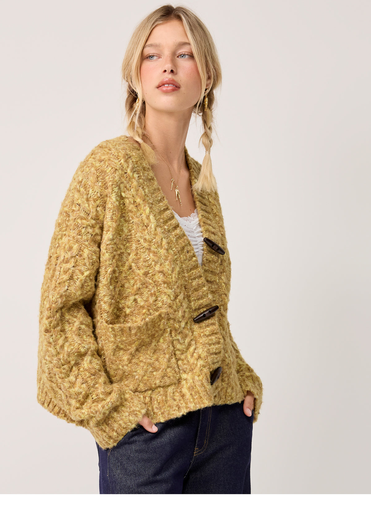 Chunky Knitted Thick Cardigan‌