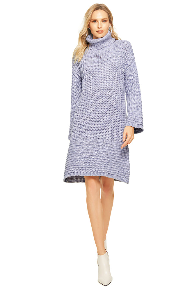 High Neck Knitted Dress