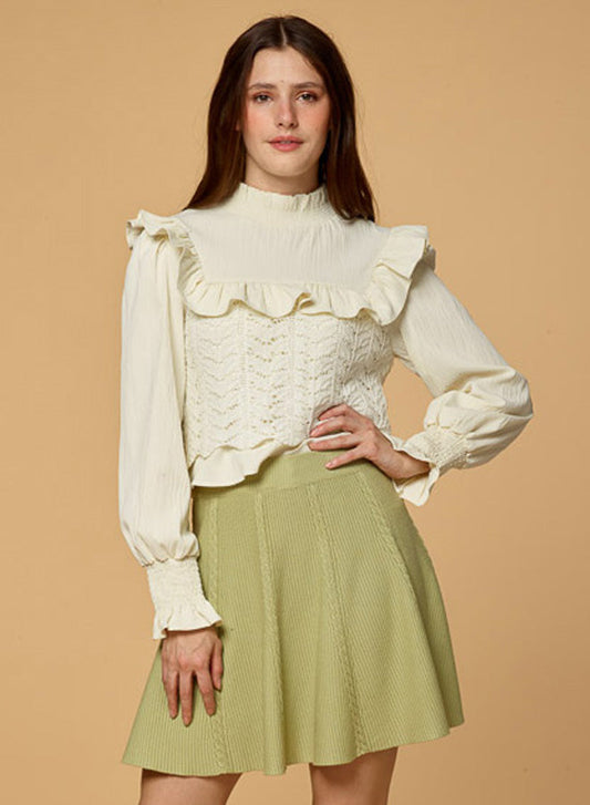Elastic Waist Knitted Skirt