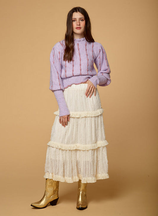 High Waist Pleated Cake Skirt