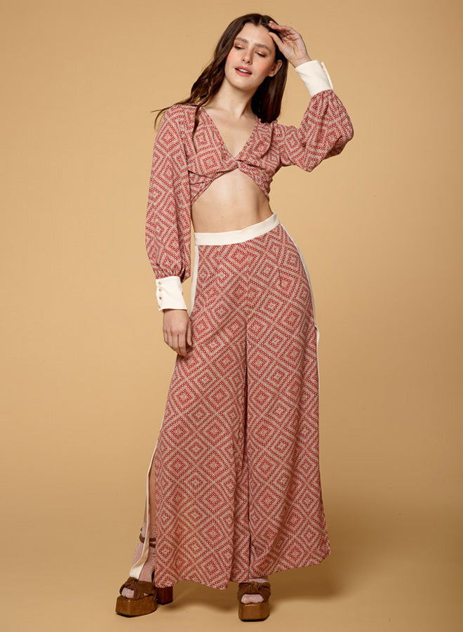 Deep V Neck Crop Top