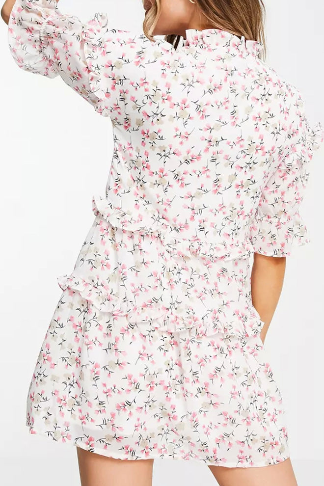 Floral Print Tied Up Dress