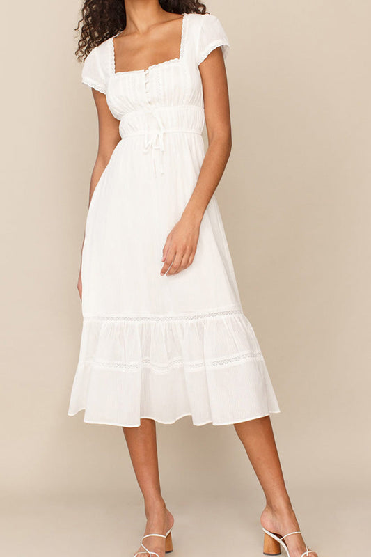 Square Neck Tied Up Dress