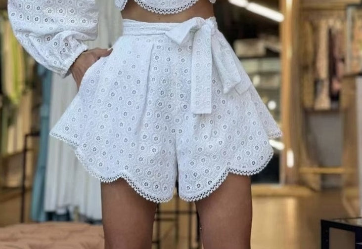 Embroidery Lace Shorts