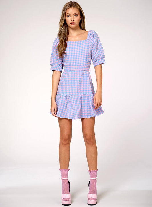 Gingham Bow Tied Dress