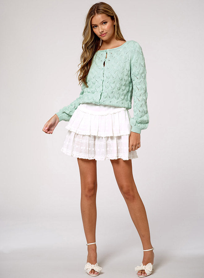 Embroidered Ruffle Skirt