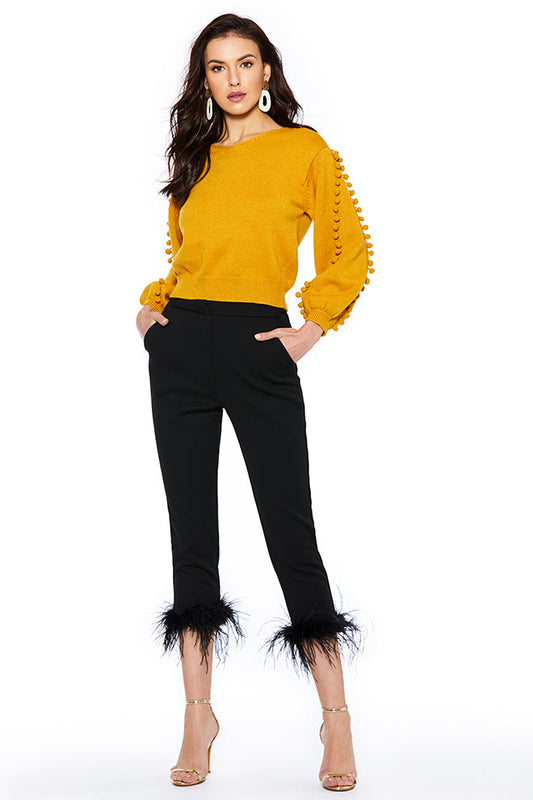 Pom-Wrapped Sweater