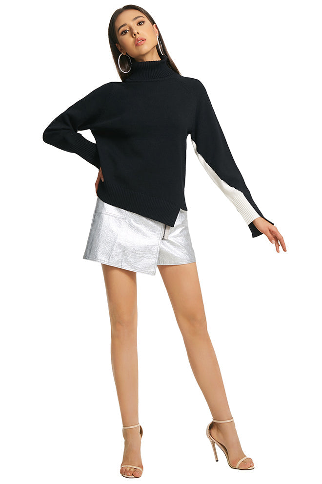 High Neck Loose Long Sleeve Sweater