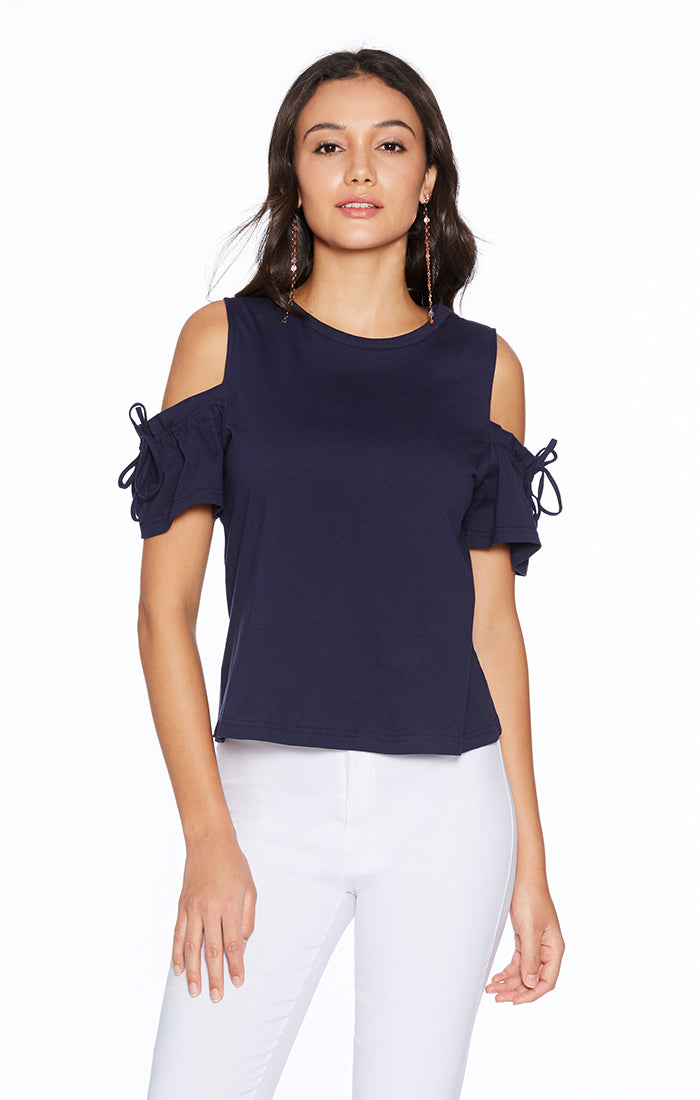 Off-Shoulder Short Sleeve T-Shirt