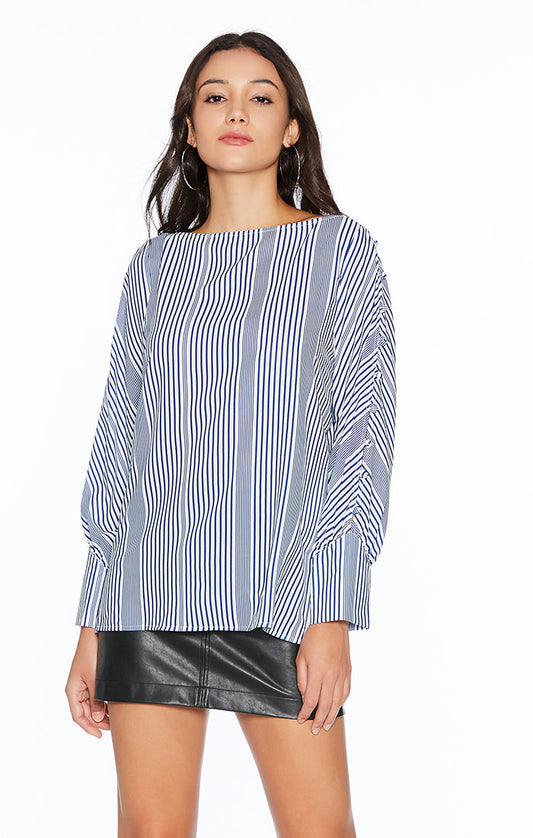 Puff Sleeve Stripe Top