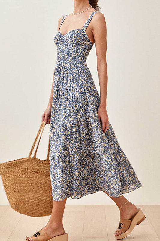 Sleeveless Floral Midi Dress