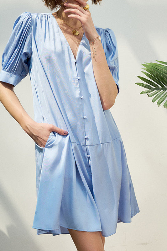 Crinkle Half Sleeve Dress