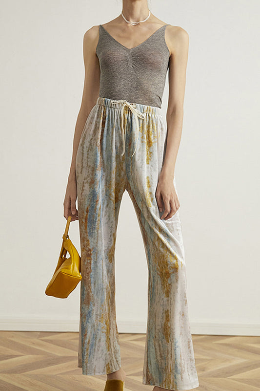 Printed Casual Wide Leg Pants