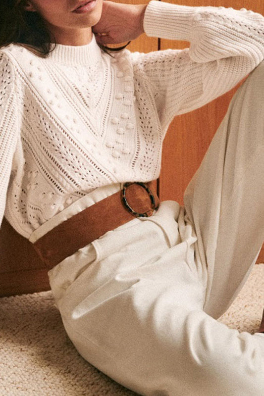 Pullover Pointelle Sweater