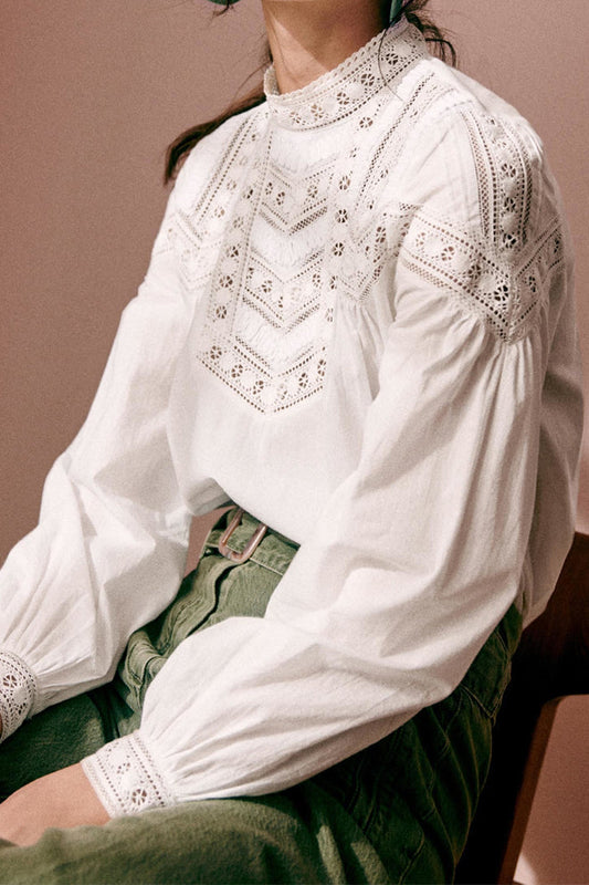 Embroidered Lace Top